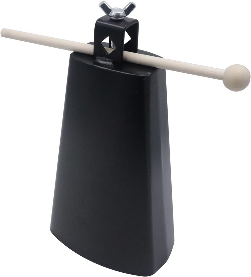 CashBeat 8" Steel Cowbell, 8inch Hand Percussion Instrument with Handle & Stick, Loud Noise Maker for Drum Set, Sporting Events, Concerts & Weddings, Easy to Mount, Clear Tapping Sound - Image 1